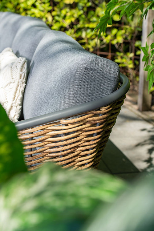 Bali lounge-diningset - 4-delig - natural rotan - mystic grey - vtwonen shop