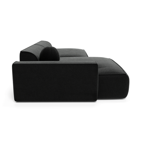 Sia Home - Hoekbank links ANIA - fluweel donker antraciet 300cm