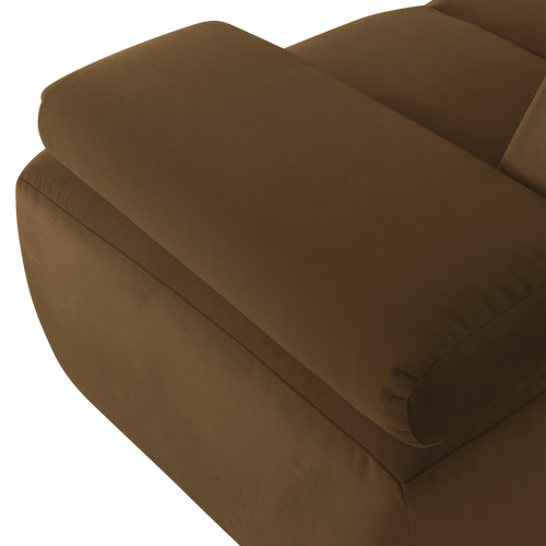 WOOOD 1,5-zits bank arm rechts Mojo - Velvet - Honinggeel - 74x164x97