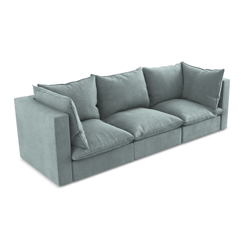 LaMiaSofa 3-zits bank Ravenna - textuurstof - jeans - 255x90x77