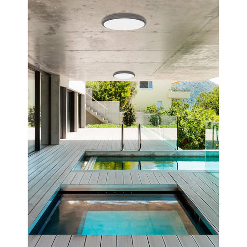 Merano Dearborn Outdoor Flush Donkergrijs ABS, LED 25W 37280Lm 3000K IP54 Inclusief AC-driver