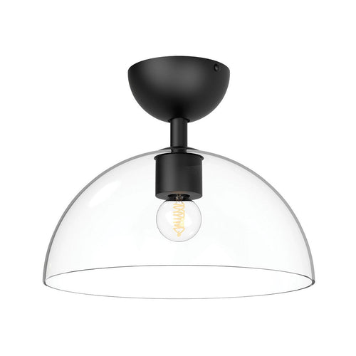 Bowl Semi Flush Deckenleuchte Modern Matt Schwarz 1x E27