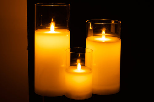 J-Line lamp Blinkend - glas - transparant - large - LED lichtjes - vtwonen shop