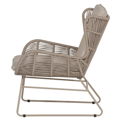 WOOOD loungestoelen tuin Grace - Staal/Touw - 81x75x70 - Set van 2