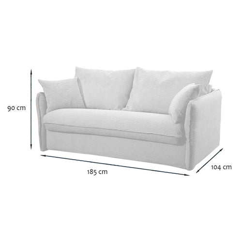 Calicosy - Slaapbank - Ecru - 185x104x90 cm