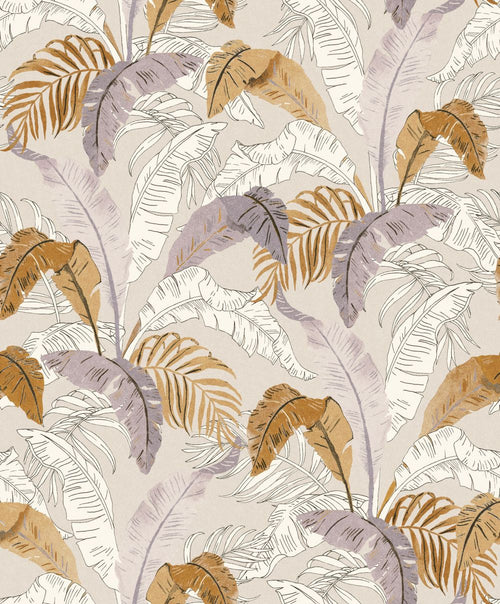 Masureel behang bladeren paars - 53 cm x 10.05 m - 631962 - vtwonen shop