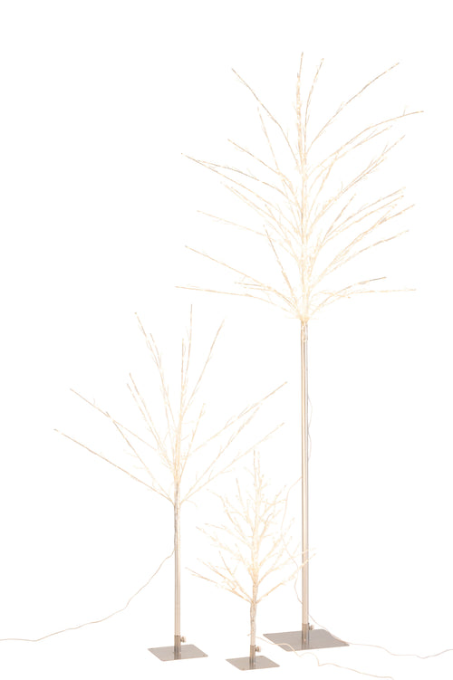 J-Line decoratie Kale Boom - metaal - zilver - large - LED lichtjes - vtwonen shop