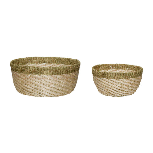 Hübsch manden Palm - abaca - ø26xh13, ø31xh14cm - vtwonen shop