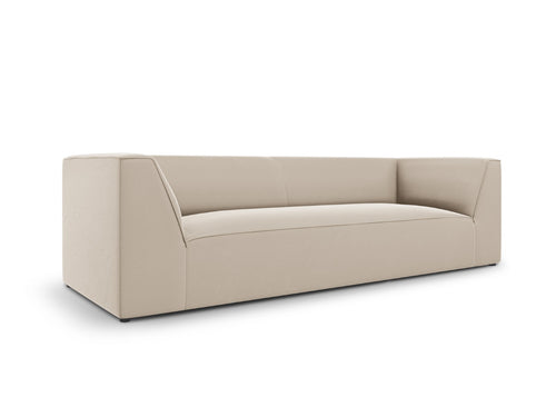 Micadoni Bank Ruby 3-zits, flueel, beige - 93x232x69cm
