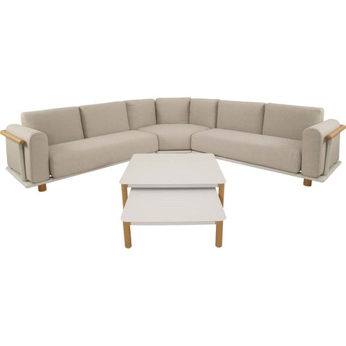 Lesli Living loungebank Mezio - beige - 86x86x28cm