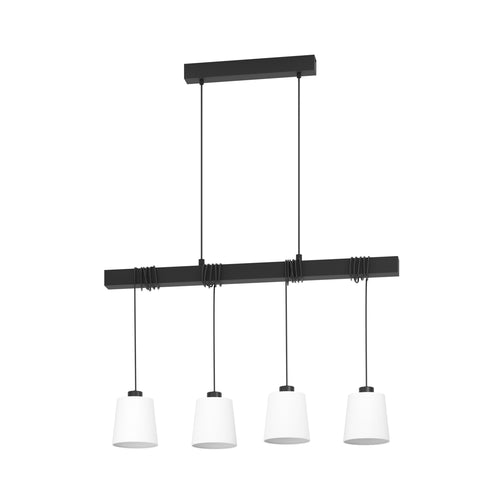 EGLO hanglamp Townshend 8 - e27 - 90 cm - zwart/wit - vtwonen shop