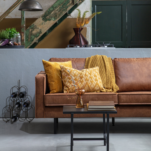 WOOOD hoekbank rechts Rodeo - Recycle Leer - Cognac - 85x266x86 - vtwonen shop