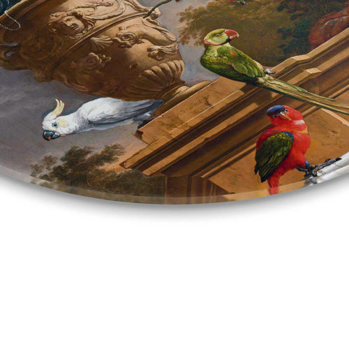 Reinders glasschilderij d'Hondecoeter - De Menagerie - Ø 50cm
