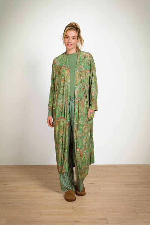 Pip Studio - Noa Kimono Dames - Jabali - Groen - XXL - vtwonen shop