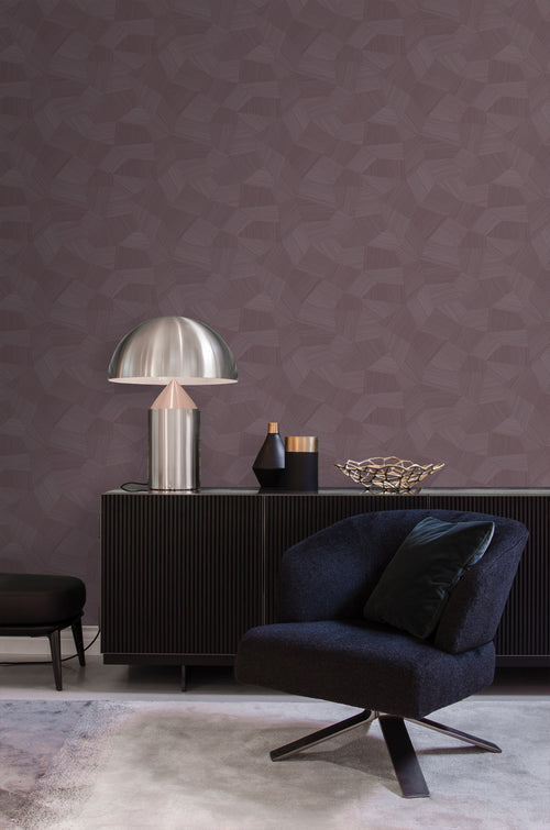 Origin Wallcoverings behang grafisch 3D motief mauve paars - 50 x 900 cm - 348061