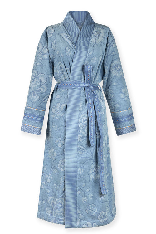 Pip Studio Badjas Jasmin Jacquard - M - Licht blauw