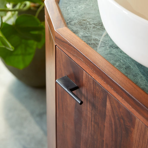 Tikamoon Wastafelkast van massief palissander en marmer 80 cm - Bruin - vtwonen shop
