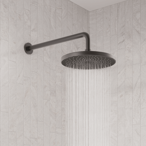 LOMAZOO inbouwdoucheset Cyra - met thermostaatkraan & ronde handdouche - gun metal