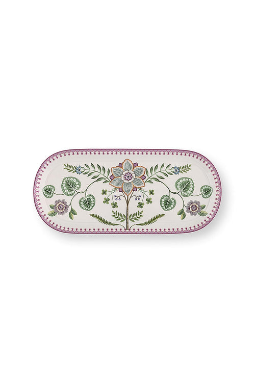 Pip Studio - Taartplateau Lily & Lotus - Off-White - 33,3x15,5 cm