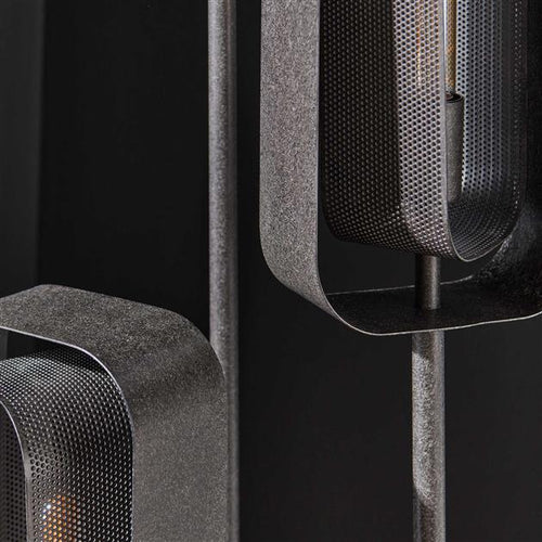 Giga Meubel Vloerlamp Rotate Mesh - Zwart Metaal - 3-Lichts - 170x42x42cm - vtwonen shop