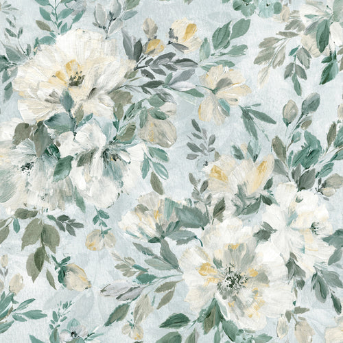 Laura Ashley Vliesbehang - Elowen Peony Pale Teal