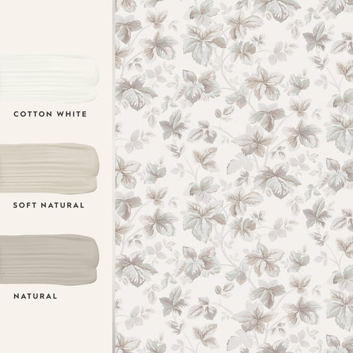 Laura Ashley Vliesbehang - Autumn Leaves Natural - Beige - 10mx52cm - vtwonen shop