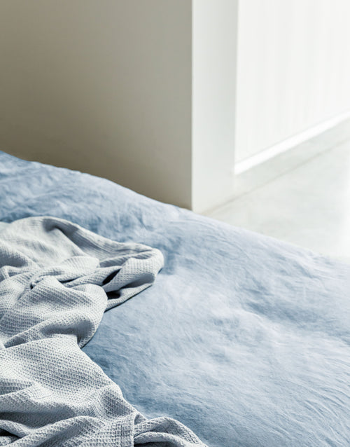 Marc O'Polo Valka dekbedovertrek - Lits-Jumeaux - 240x200/220 cm - Powder blue
