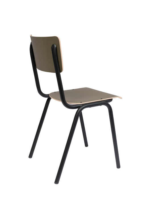 Zuiver Back To School Eetkamerstoelen/ Kantinestoelen/ Schoolstoelen Mat Groen - Set van 4 - vtwonen shop