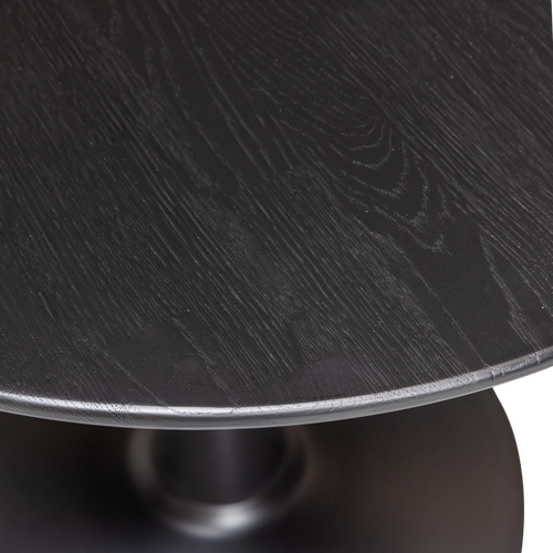 WOOOD eettafel rond vingerlas Tablo - Eiken - Blacknight - Ø80