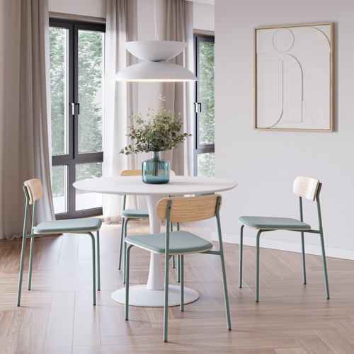 Calicosy - ADRIANA Set van 2 stoelen in stof - Grijs - 51x46x47 cm