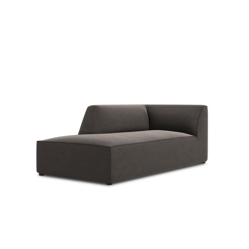 Cosmopolitan Design - Ligstoel links Siena flueel donkergrijs - 181x93x69cm