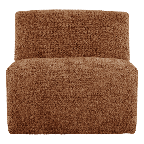WOOOD 1-zits bank Mojo Base - Wollig - Roestbruin - 74x84x97