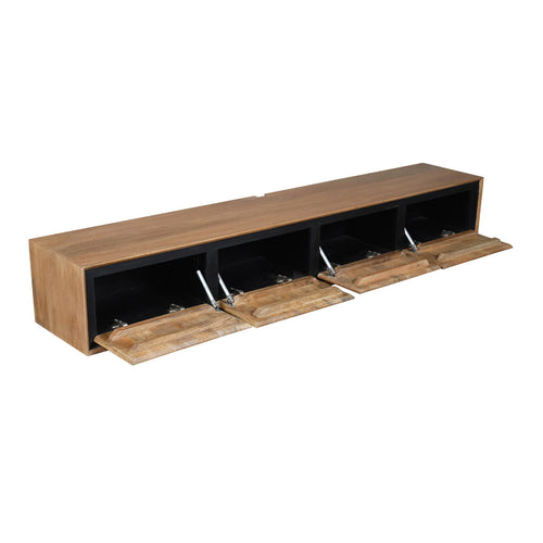 StarFurn Tv-meubel RichWood - Naturel Hout - 240x35x30cm - vtwonen shop