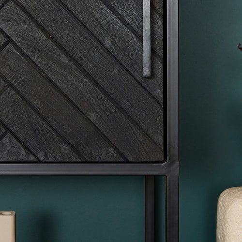 StarFurn Vakkenkast New York Supreme XXL - Zwart Hout - 160x45x200cm - vtwonen shop