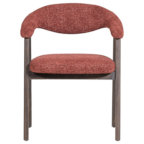 WOOOD eetkamerstoel armleuning bordeaux Avar - Set Van 2 - 77x60x60