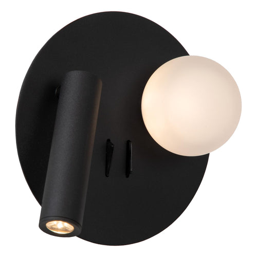 Lucide bedlamp MATIZ - Geïntegreerde LED - Zwart - vtwonen shop