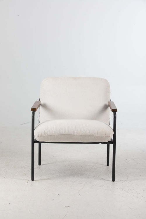 FurniLux Jara Lounge stoel - wit - 68.5x72.5x82 cm - vtwonen shop