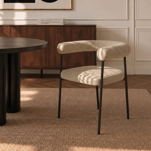 Premium Interiors - Set van 2 stoelen LOU - getextureerd fluweel beige 64cm