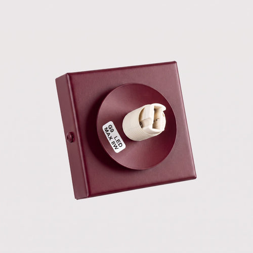 Sollux Lighting Plafondlamp YOLI 1 bordeaux - 12x12x14,5cm