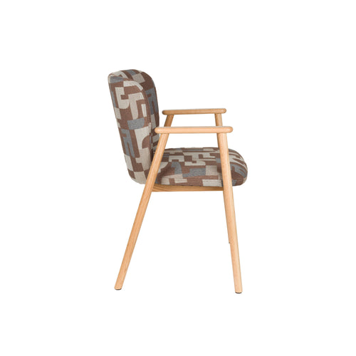 Housecraft Living Kenna Eetkamerstoelen met armleuning bruin - Set van 2 - vtwonen shop