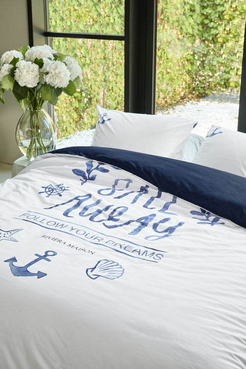 Rivièra Maison Dekbedovertrek Sail Away - 240 x 200/220 cm - Blauw