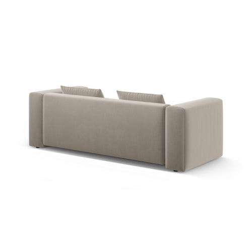 Cosmopolitan Design - Slaapbank met opbergdoos Verona 3-zits, flueel ecru - 98x252x85cm