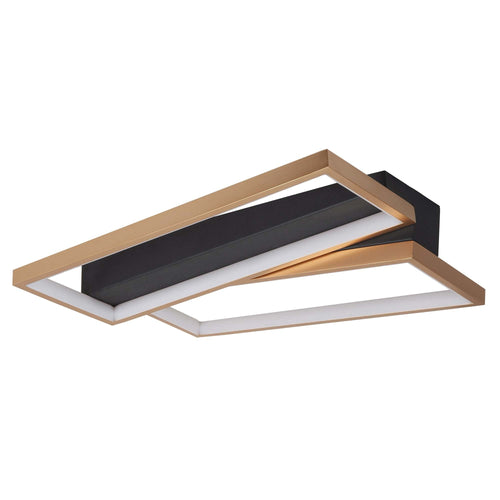 Highlight plafondlamp Helios - 2 lichts - 42.5  x 8   cm - zwart - mat goud - vtwonen shop