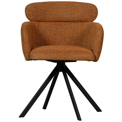 WOOOD Draaibare Eetkamerstoel Fenne - Polyester - Ginger - 80x58x60 - vtwonen shop