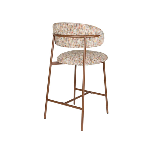 Housecraft Living Claes Barkrukken rugleuning 65 cm Multi - Set van 2
