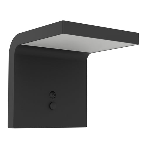 EGLO solar wandlamp buiten Spiante - led - 14 cm - zwart/wit - vtwonen shop