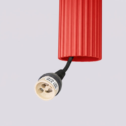 Sollux Lighting Hanglamp KARBON 3P rood - 19,5x19,5x108cm