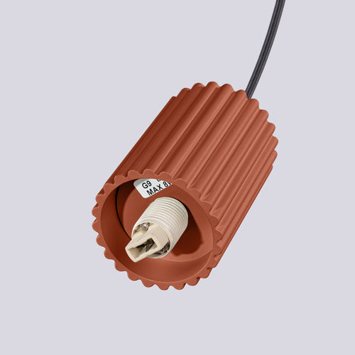 Sollux Lighting Hanglamp HALO 1 rood ochra - 12x12x120cm