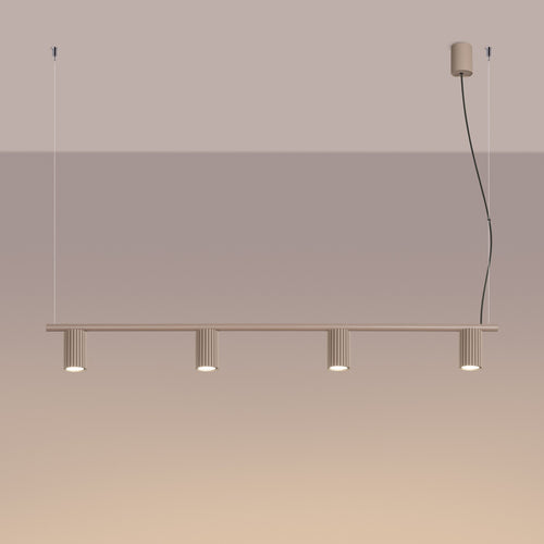 Sollux Lighting Kroonluchter KARBON 4 taupe - 122x6,5x212cm