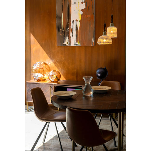 Dutchbone Franky Eetkamerstoelen  Bruin - Set van 2 - vtwonen shop